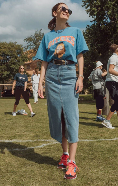 دامن جین در استایل تابستانی