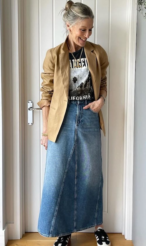 دامن جین در استایل تابستانی