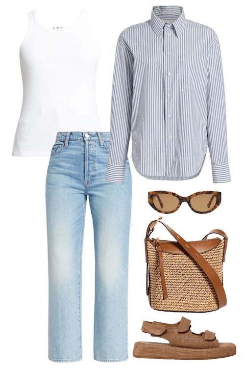 استایل تابستانی با کیف‌های حصیری