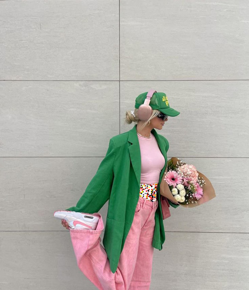 ترند ترکیب رنگ سبز و صورتی