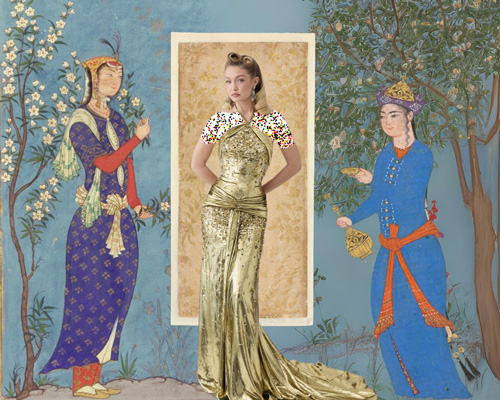 الهام از شال کمر صفوی در مد معاصر