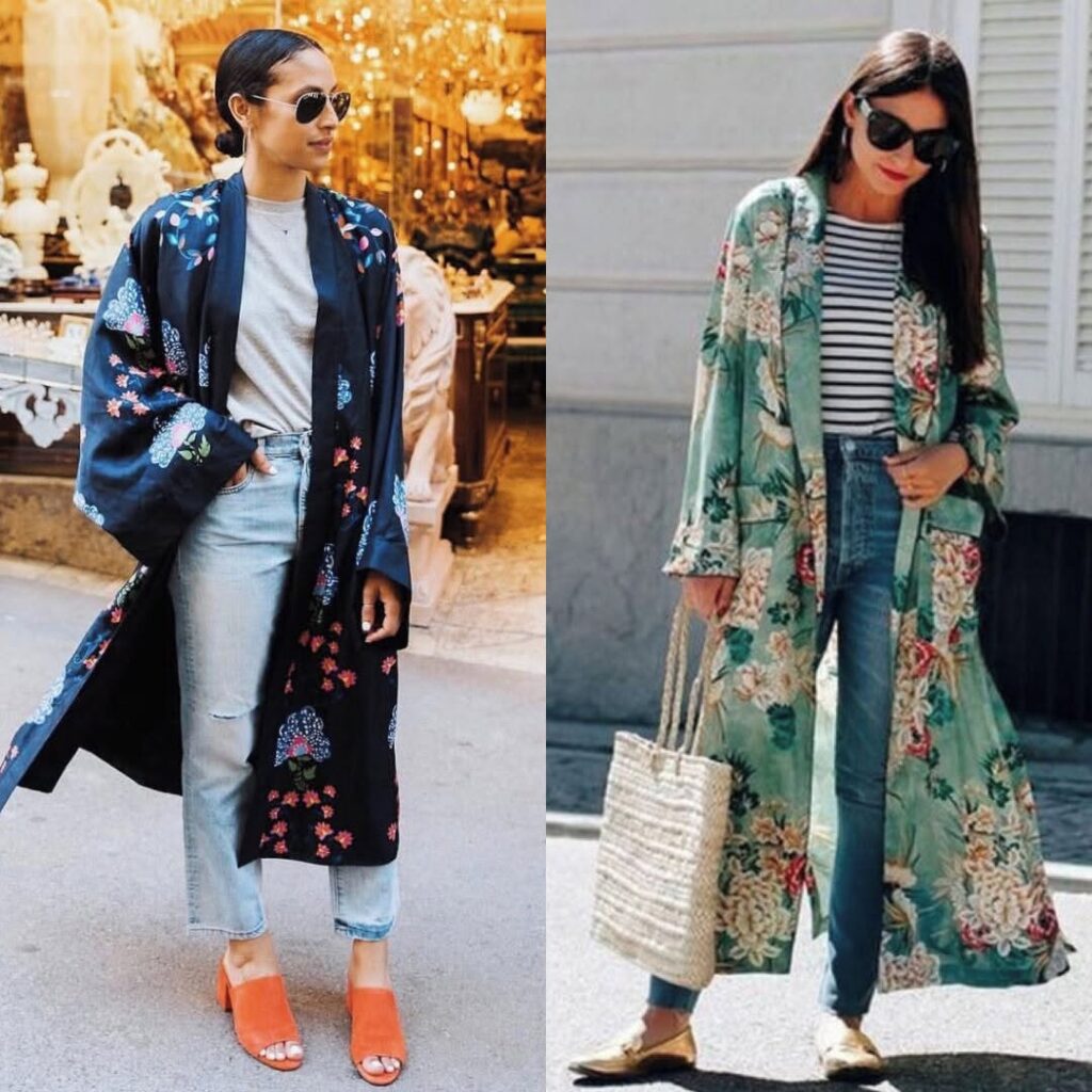 ترکیب کیمونو و شلوار جین