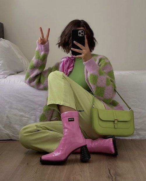 ترند ترکیب رنگ سبز و صورتی