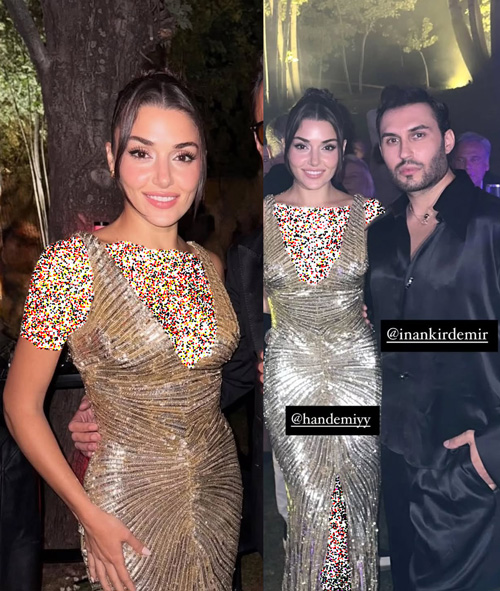 پیراهن طلایی هانده ارچل