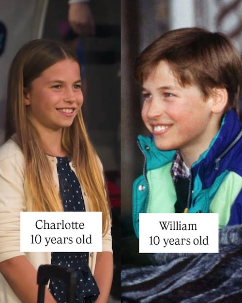 شباهت پرنسس شارلوت و پدرش