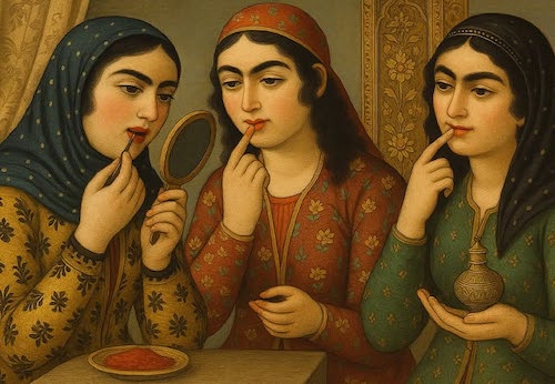 رژلب قرمز در سریال شکارگاه