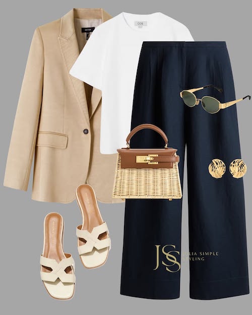 استایل لایه‌ای با تی‌شرت سفید