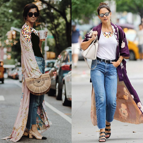 ترکیب کیمونو و شلوار جین