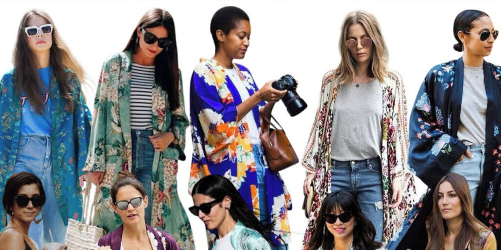 ترکیبی که فکرش را هم نمی‌کردید یک روز مُد شود؛ کیمونو با شلوار جین!