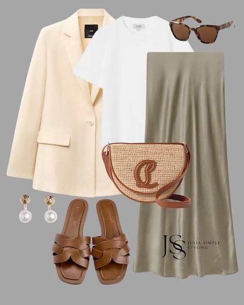 استایل لایه‌ای با تی‌شرت سفید