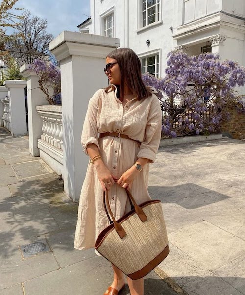 استایل تابستانی با کیف‌های حصیری