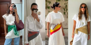 مینی اسکارف به جای کمربند؛ این ترند شما را تبدیل به جسورترین بانوی خیابان می‌کند