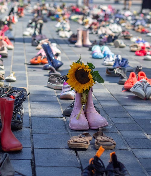 کفش کودکان فلسطینی