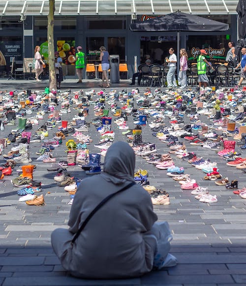 کفش کودکان فلسطینی