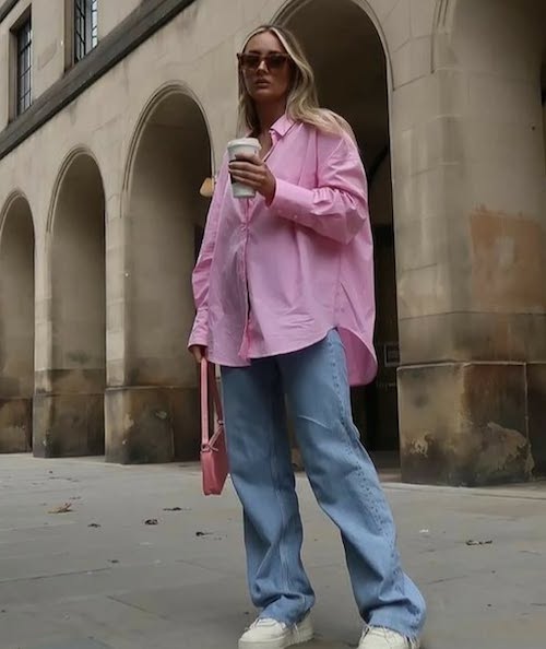 استایل با شومیز صورتی