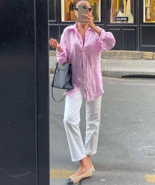 استایل با شومیز صورتی