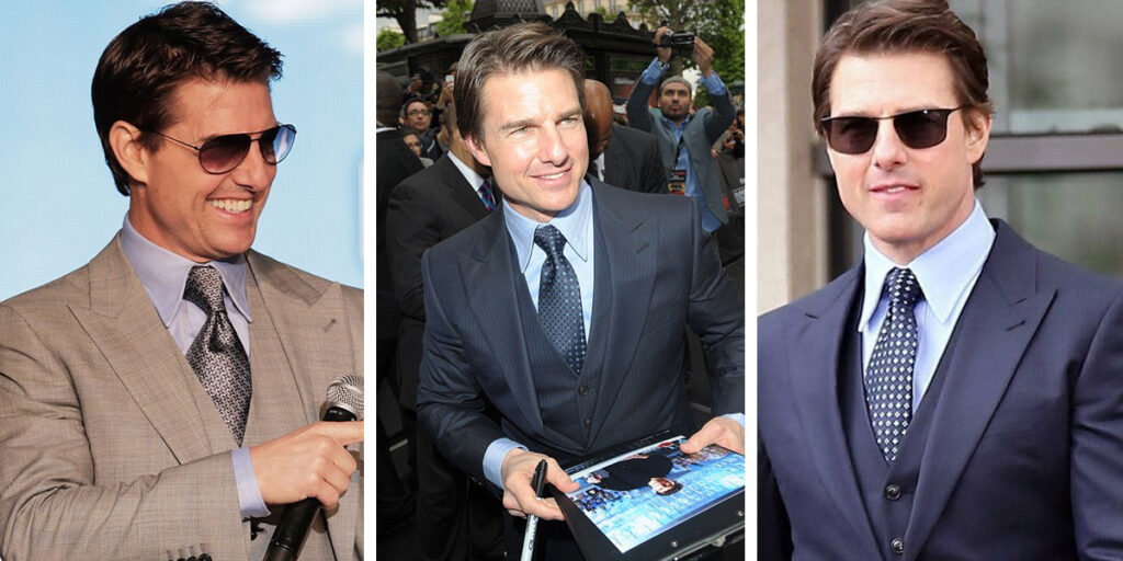 تام کروز خوش خط‌ و خال‌ترین کراوات‌ها را در کمد لباسش دارد