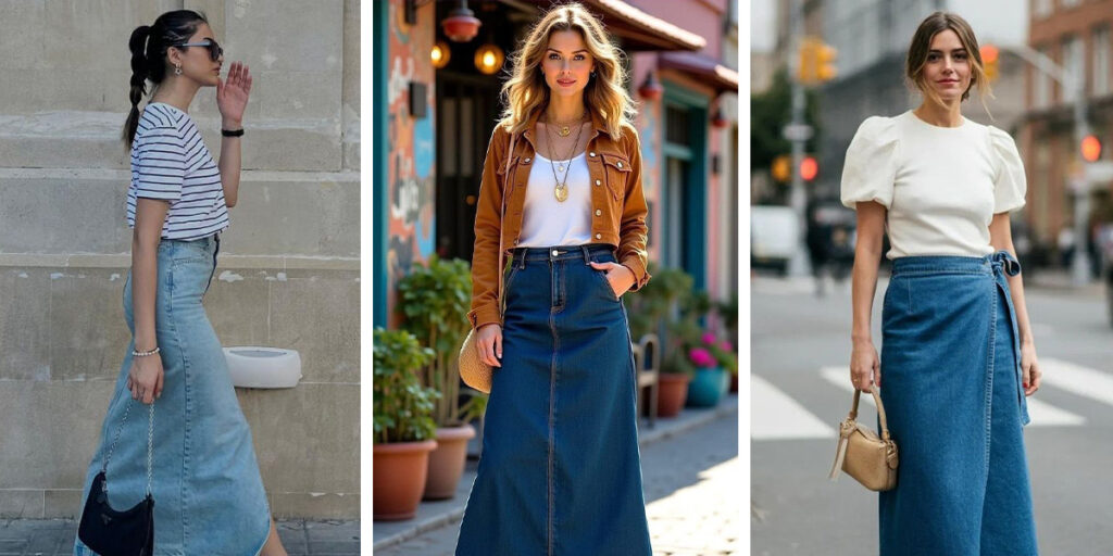 دامن جین در استایل تابستانی