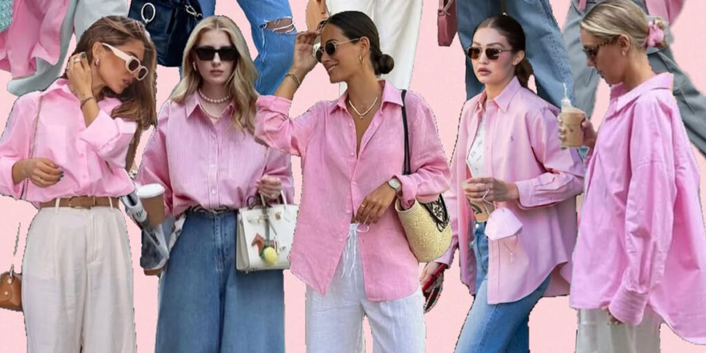 تابستان امسال دسته‌جمعی باربی می‌شویم؛ ایده‌هایی برای ست کردن شومیز صورتی