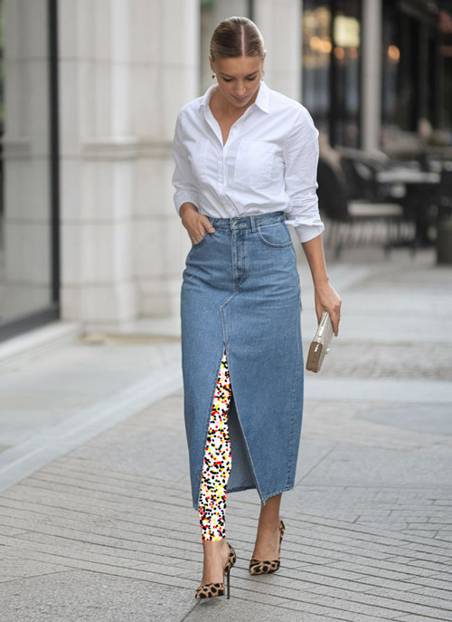 دامن جین در استایل تابستانی