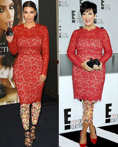 لباس‌های مشابه کریس و کیم