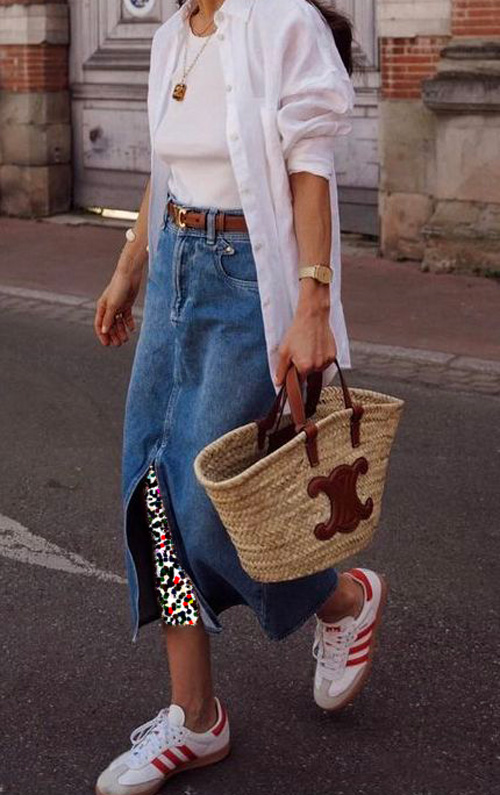 دامن جین در استایل تابستانی