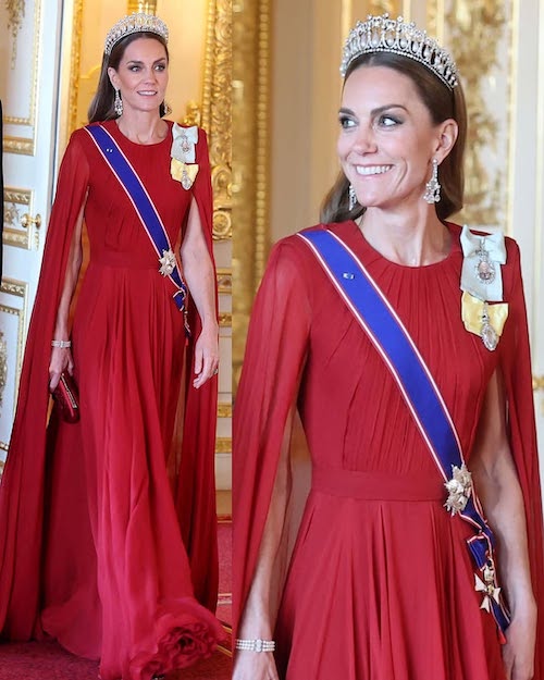 پیراهن قرمز کیت میدلتون