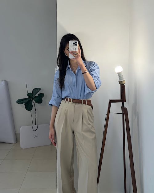 استایل با شلوار فاق بلند