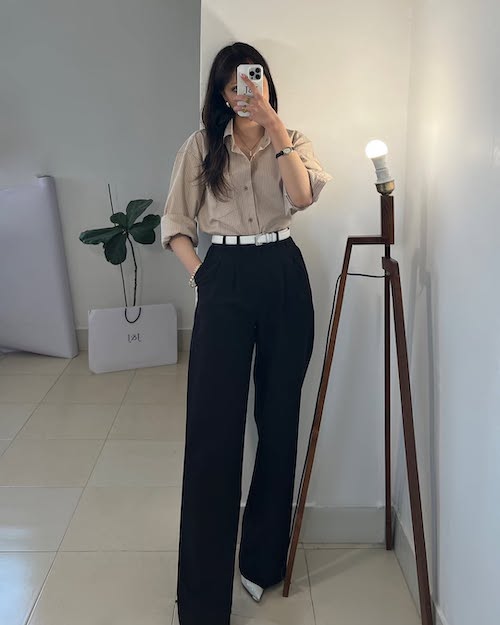 استایل با شلوار فاق بلند