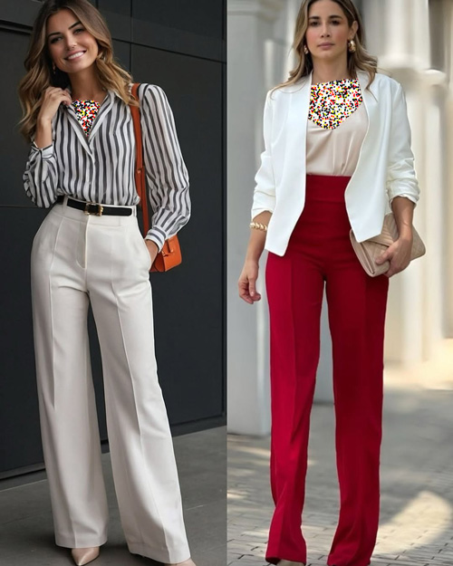 استایل با شلوار فاق بلند