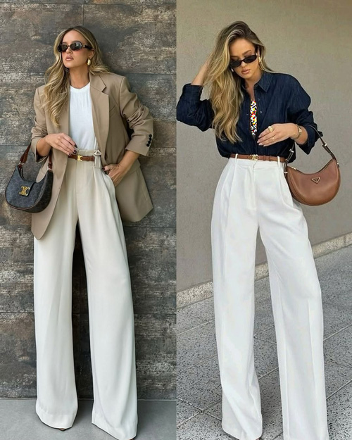 استایل با شلوار فاق بلند