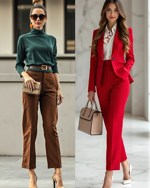 استایل با شلوار فاق بلند