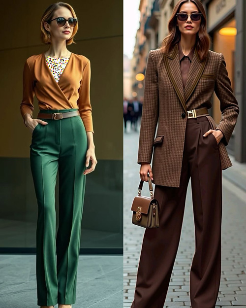 استایل با شلوار فاق بلند