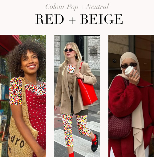 ترکیب‌‌های رنگ قرمز