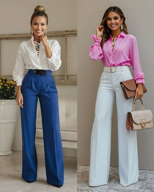 استایل با شلوار فاق بلند