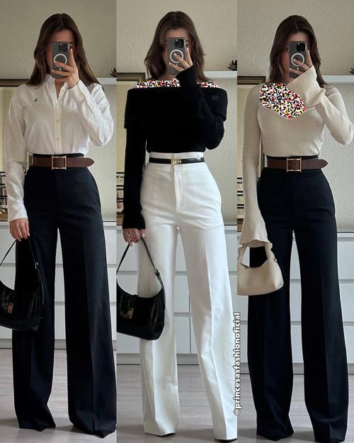 استایل با شلوار فاق بلند