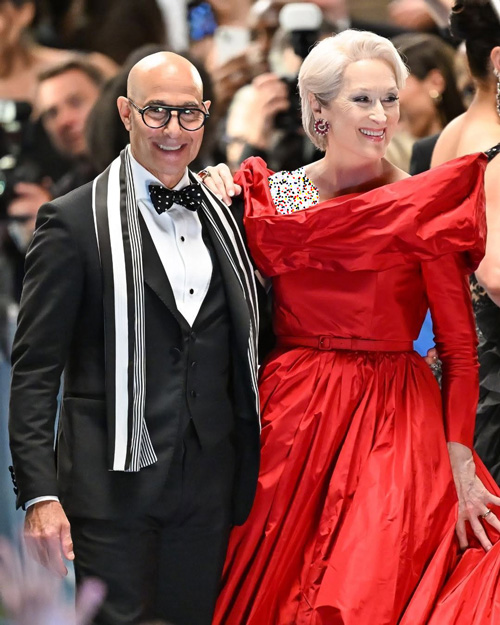 مریل استریپ در صحنه‌فیلمبرداری