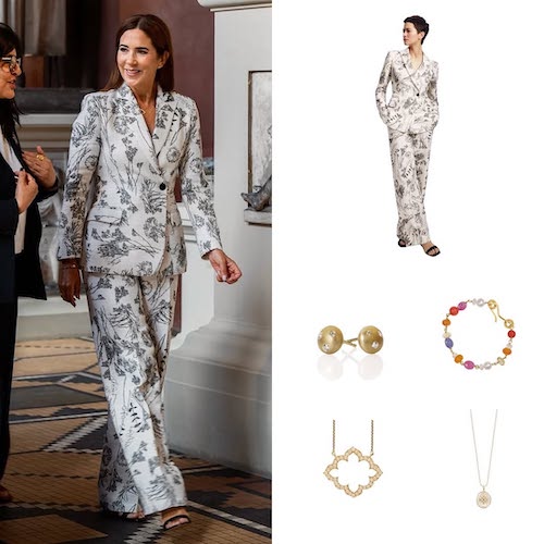 کت و شلوار طرح‌دار ملکه مری دانمارک