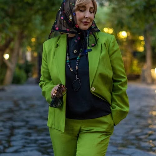 کت و شلوار سبز مرجانه گلچین