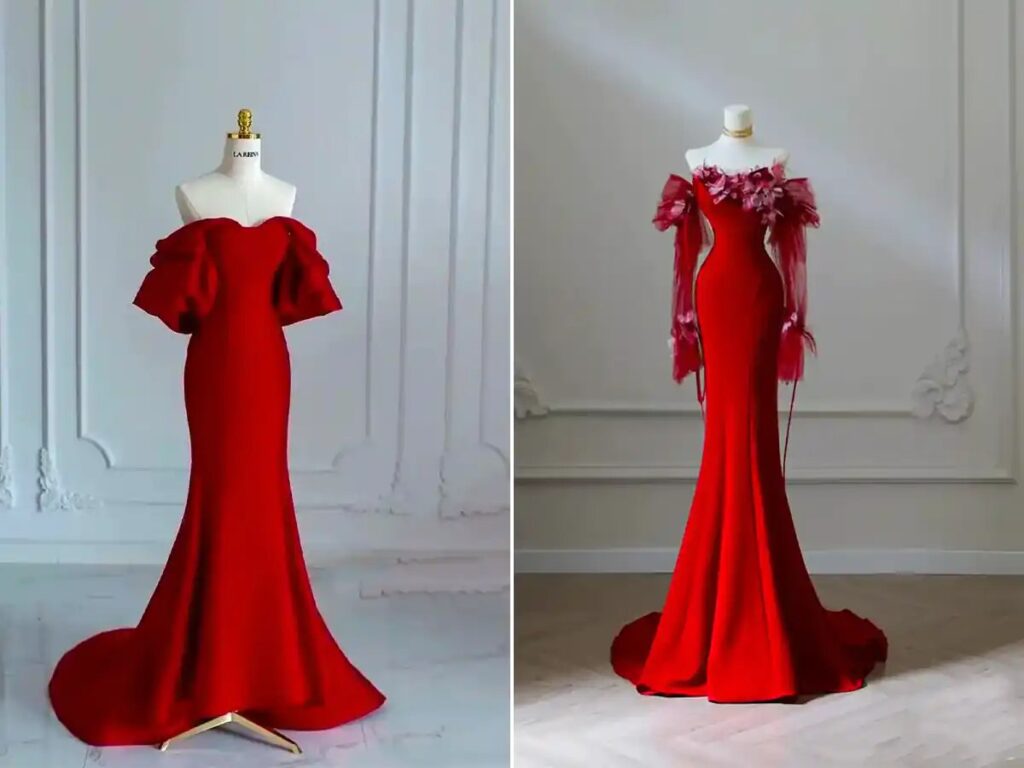 لباس مجلسی قرمز با کلاس