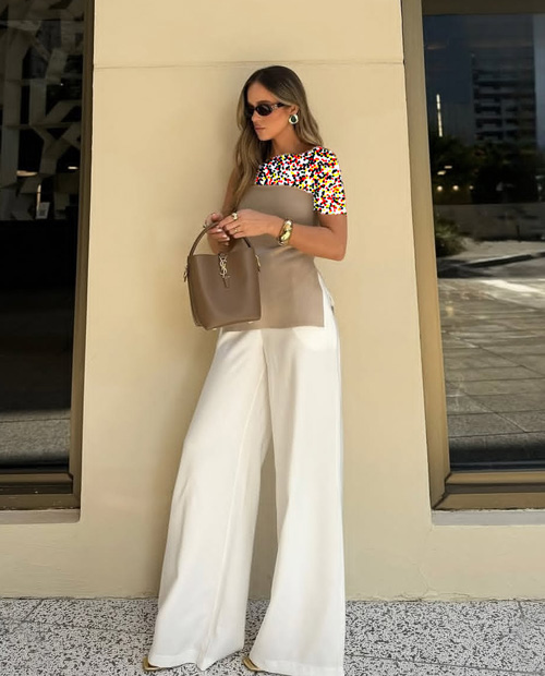 استایل با شلوار فاق بلند