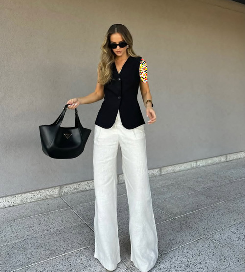 استایل با شلوار فاق بلند