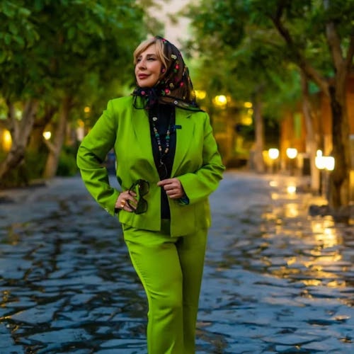 کت و شلوار سبز مرجانه گلچین