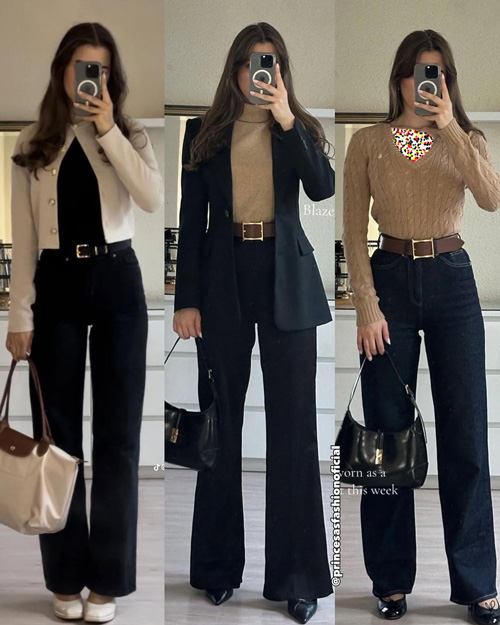 استایل با شلوار فاق بلند