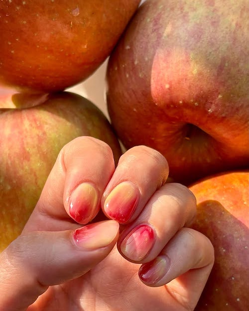 طرح ناخن میوه‌ای