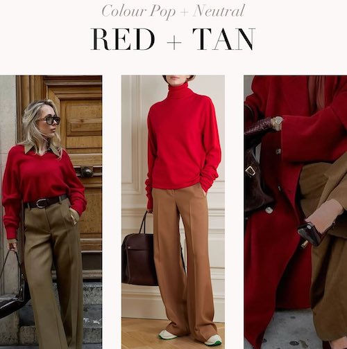 ترکیب‌‌های رنگ قرمز