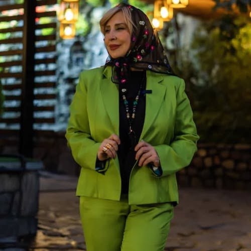 کت و شلوار سبز مرجانه گلچین