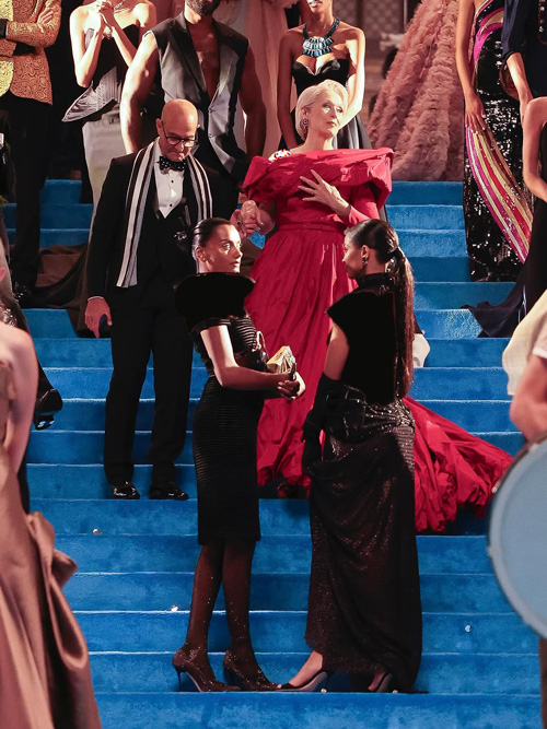 مریل استریپ در صحنه‌فیلمبرداری