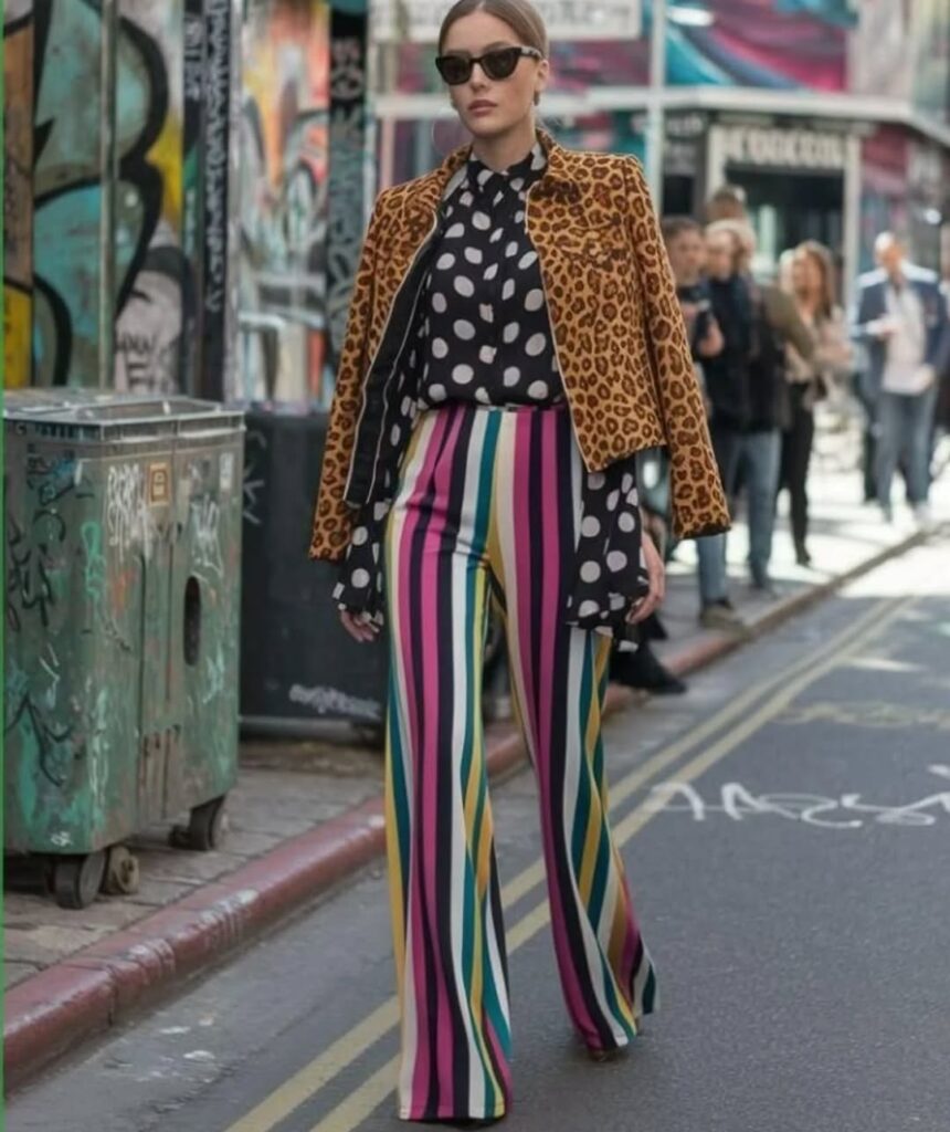 ترند شلوارهای راه‌راه در استایل‌های خیابانی