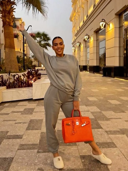 استایل‌های ناهماهنگ جورجینا با کیف‌های هرمس